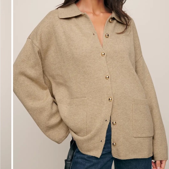 Reformation Parisa Regenerative Wool Cardigan - Picture 1 of 7